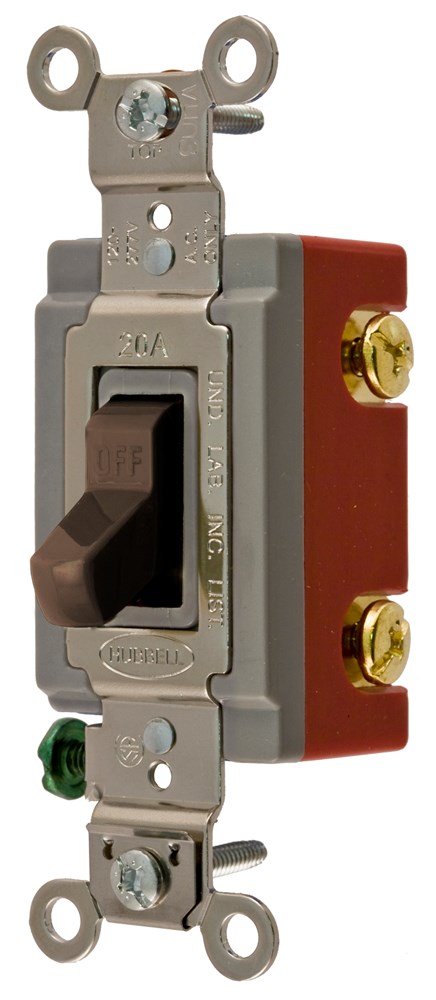 Product image for Hubbell CS1221BU SWITCH, COM, SP, 20A 120/277V, BR, USA