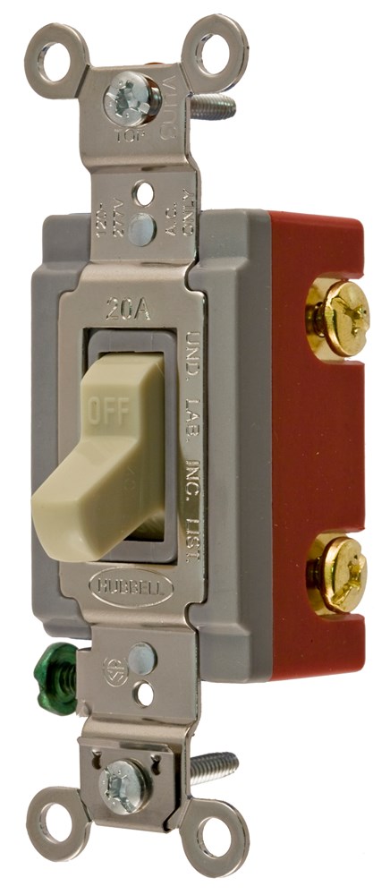 Product image for Hubbell CS1222IU SWITCH, COM, DP, 20A 120/277V, IV, USA