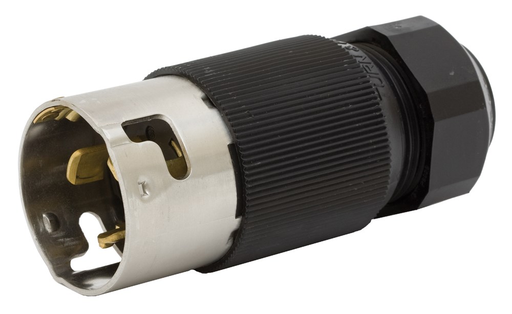 Product image for Hubbell CS6365L 50 Amp 125/250 Volt 3-Pole 4-Wire Black Locking Male Plug