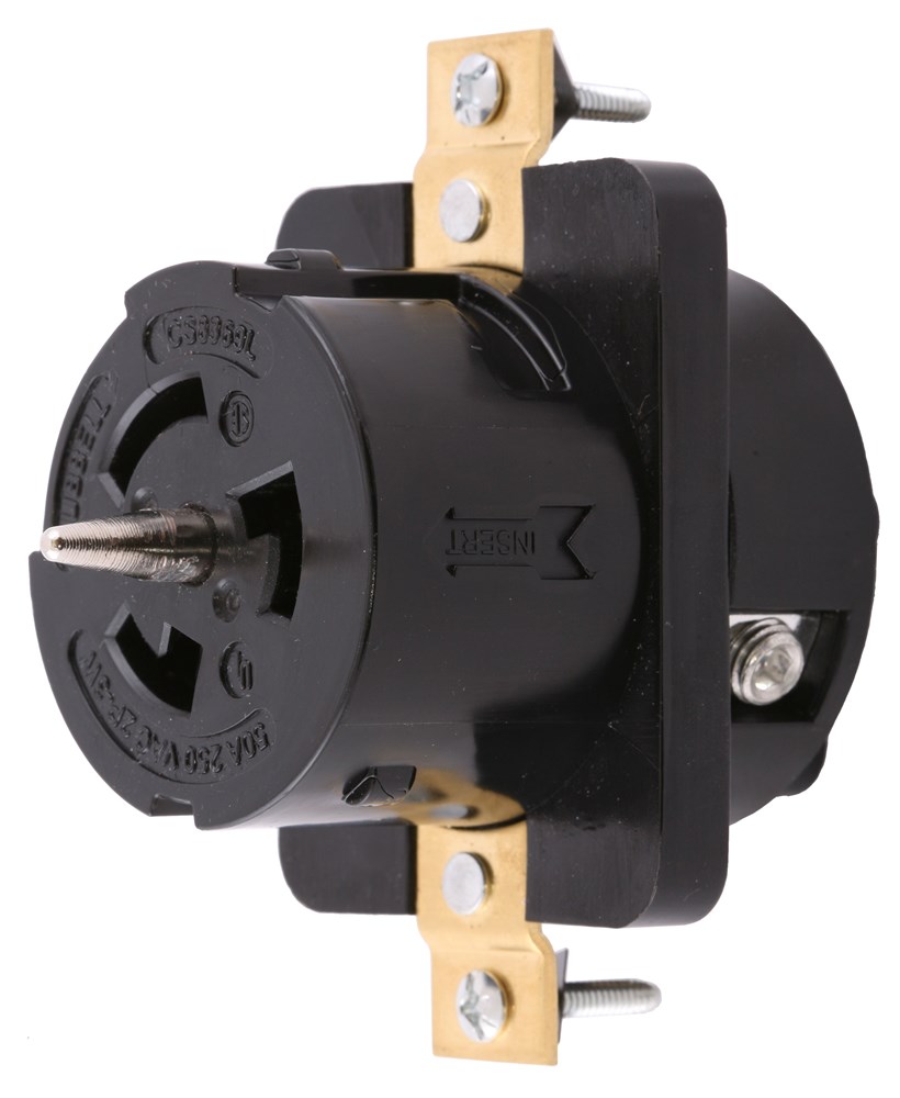 Product image for Hubbell CS8369L Locking Receptacle, 50A 3P250V, 3P4W, LC