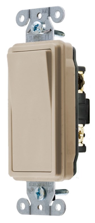 Product image for Hubbell DS315AL SWITCH, DECO SER, 3W, 15A 120/277V, AL