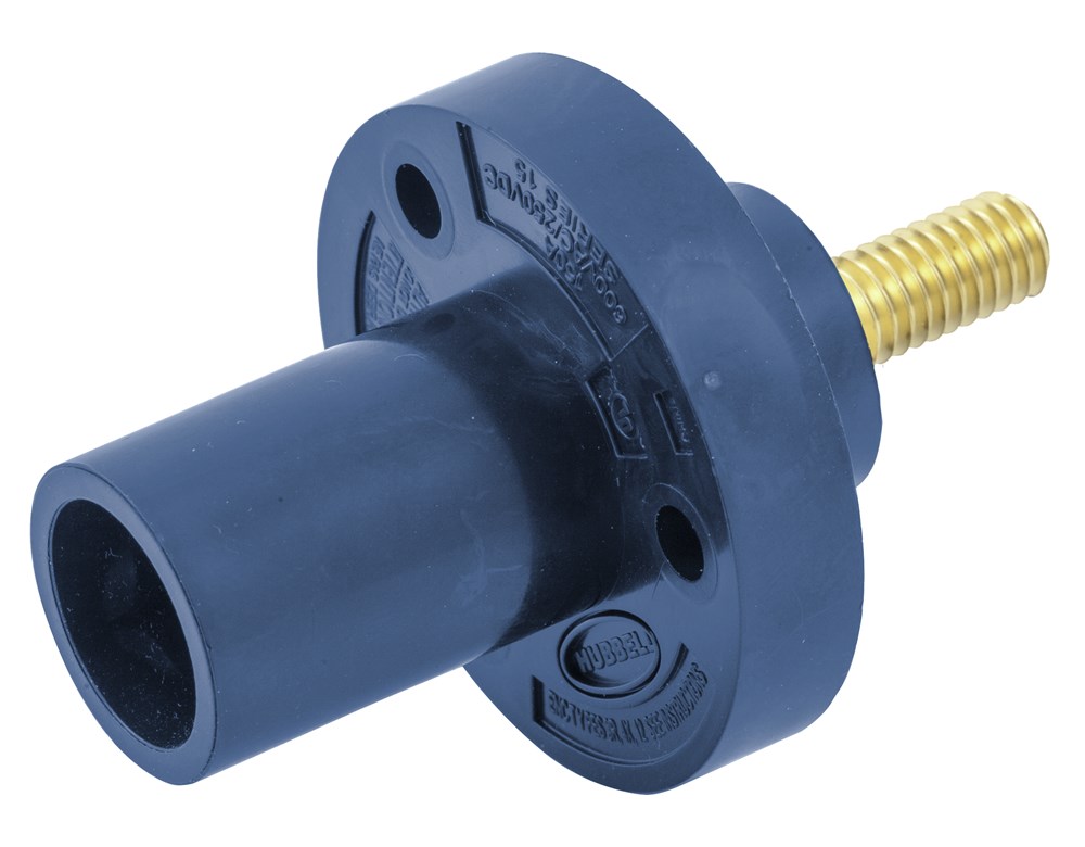 Product image for Hubbell HBL15MRSBL SINGLE POLE SER 15 INLET, STUD, 150A, BL