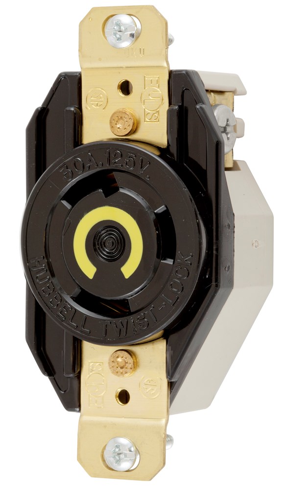 Product image for HWDK HBL2610M1 LKG RCPT, 30A 125V,