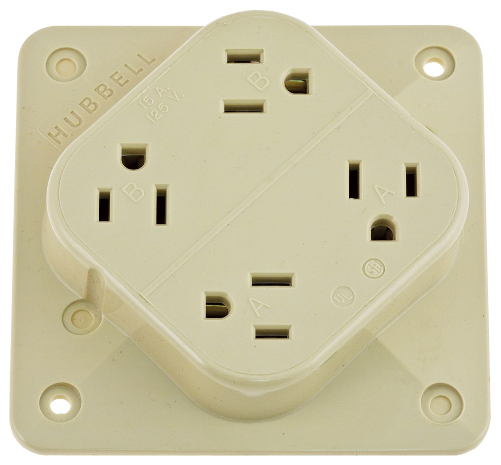 Product image for 4-PLEX RCPT KIT, 15A 125V, 5-15R, IV