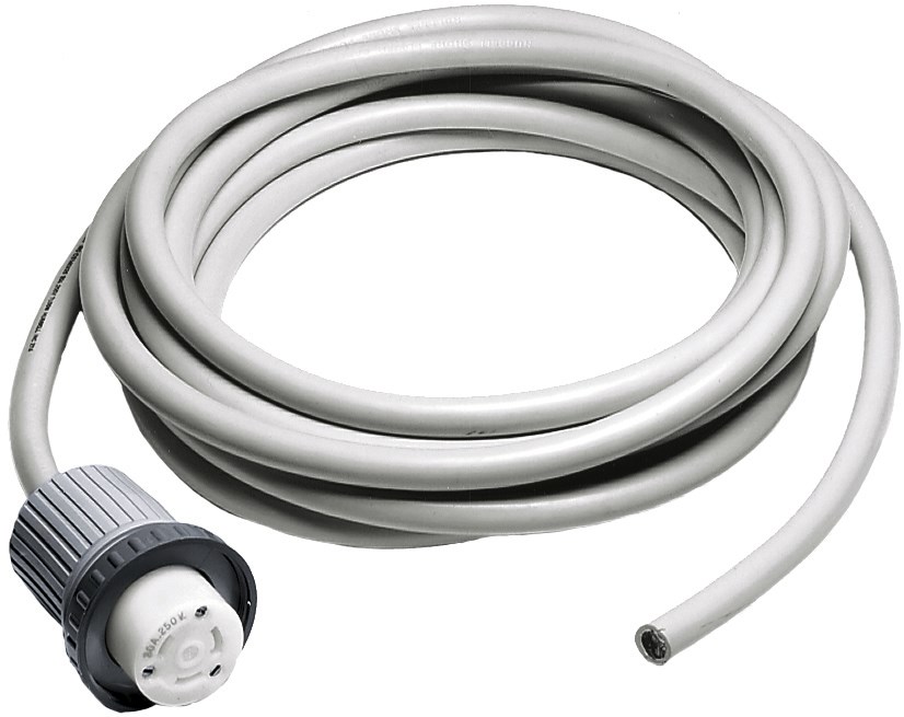 Product image for Hubbell HBL450CSW Marine CABLE, 50', 50A 125/250V, WH, WINCH
