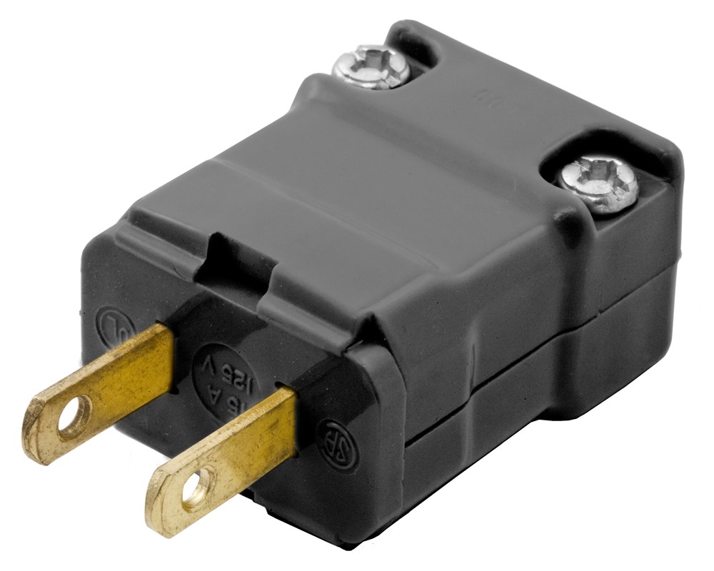 Product image for Hubbell HBL5867VBLK POLARIZED 2 WIRE Plug