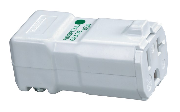 Product image for Hubbell HBL8369V VALISE CONN, HG, 20A 125V, 5-20R, WH