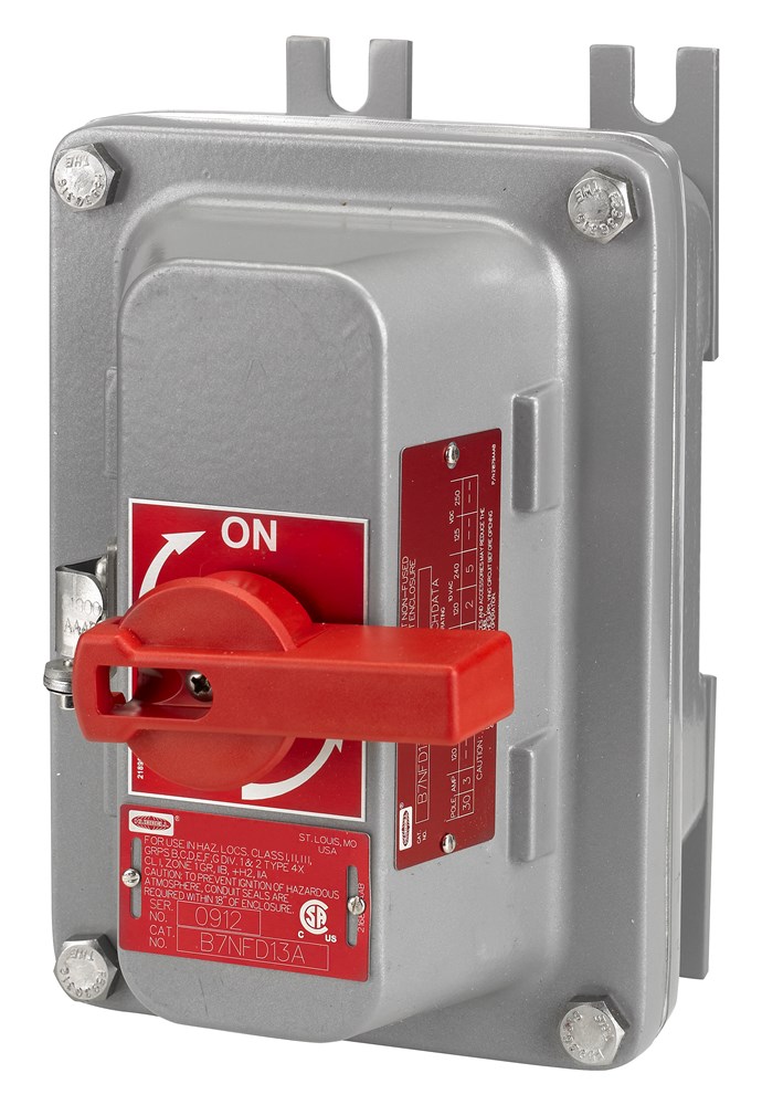 Product image for Hubbell HBLB7NFD13A NONFUSED HAZ LOC DISC 30A 3P 600V