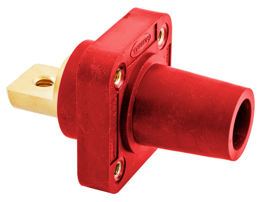 Product image for Hubbell HBLFRBR Single Pole, 300/400A FeMale BUS RECEP, RED