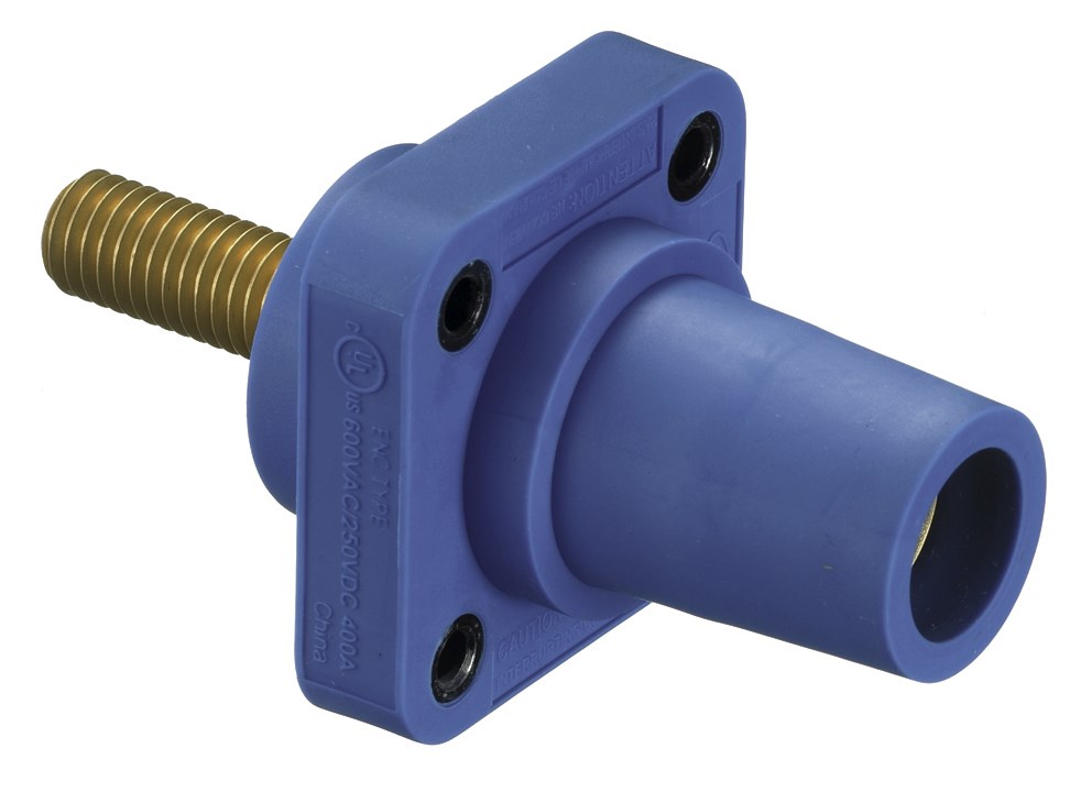 Product image for Hubbell HBLFRSCBL Single Pole, 300/400A FeMale STUD Receptacle, BL, THR