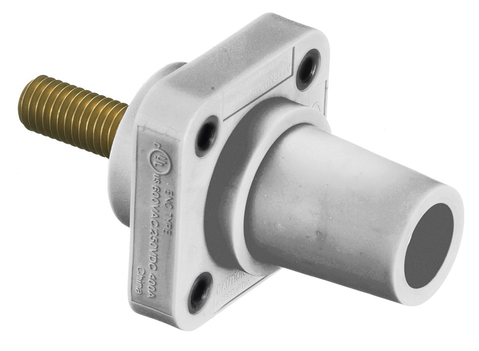 Product image for Hubbell HBLFRSCW Single Pole, 300/400A FeMale STUD RECEP, WH, TH