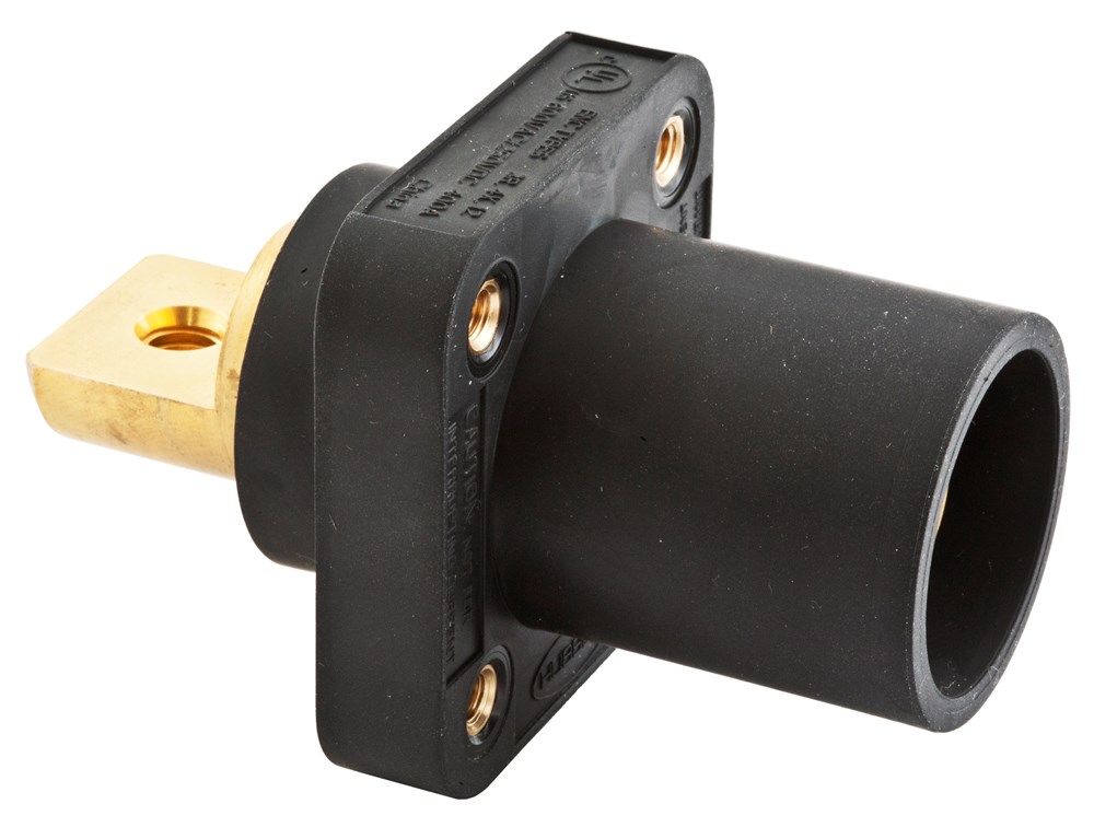 Product image for Hubbell HBLMRBBK Single Pole, 300/400A Male BUS RECEP, BK