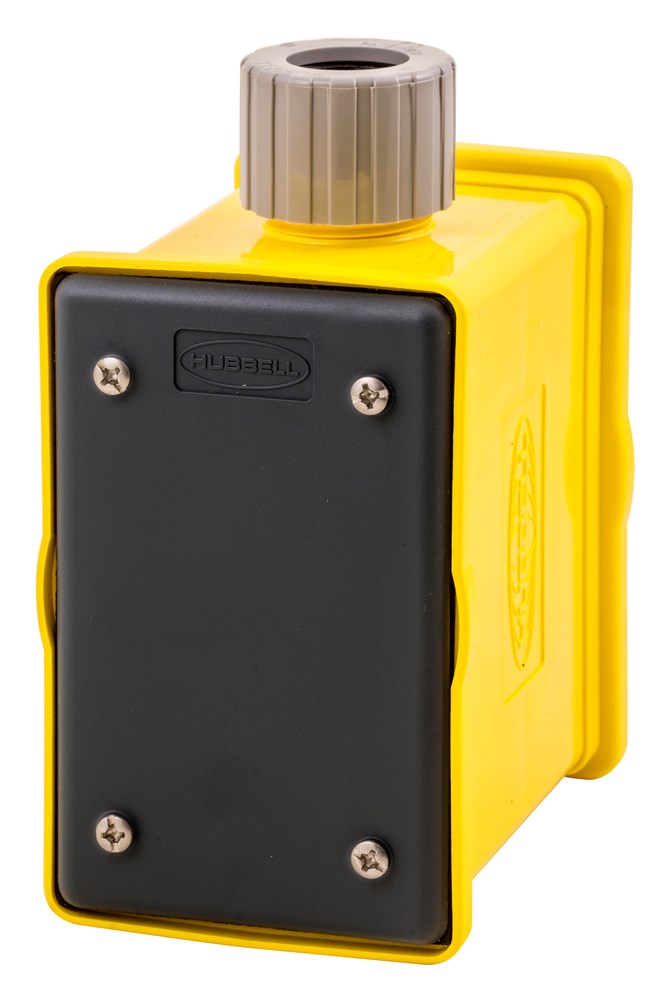 Product image for HWDK HBLPOB1BK PORTABLE OUTLET BOX,