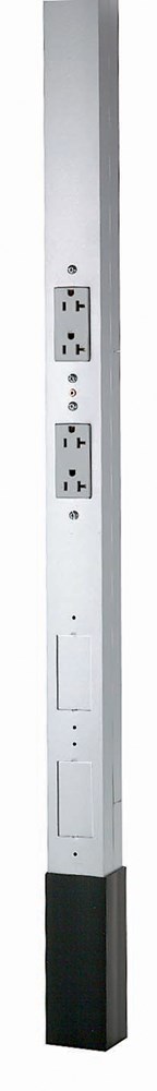 Product image for Hubbell HBLPP10AAL SERVICE POLE, 10'2", 2 SL DECO, AL