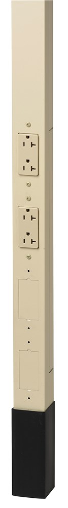 Product image for Hubbell HBLPPO15AI SVCE POLE, 15'2", BLANK w/DIVIDER IVORY