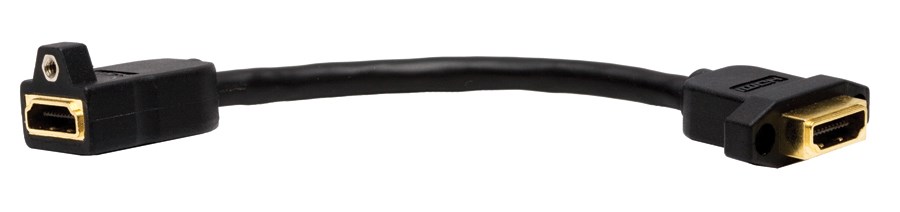 Product image for Hubbell HDMIT14 Connector, HDMI, Female to Female Tail, 3" Length, V 1.4