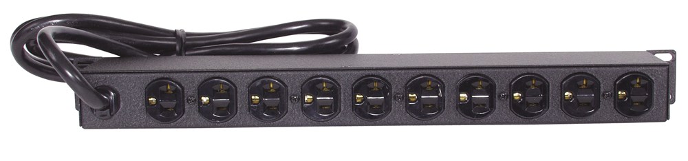 Product image for Hubbell Wiring Devices HPWPWR 15 Amp 120 Volt Rack Mount Horizontal Power Strip