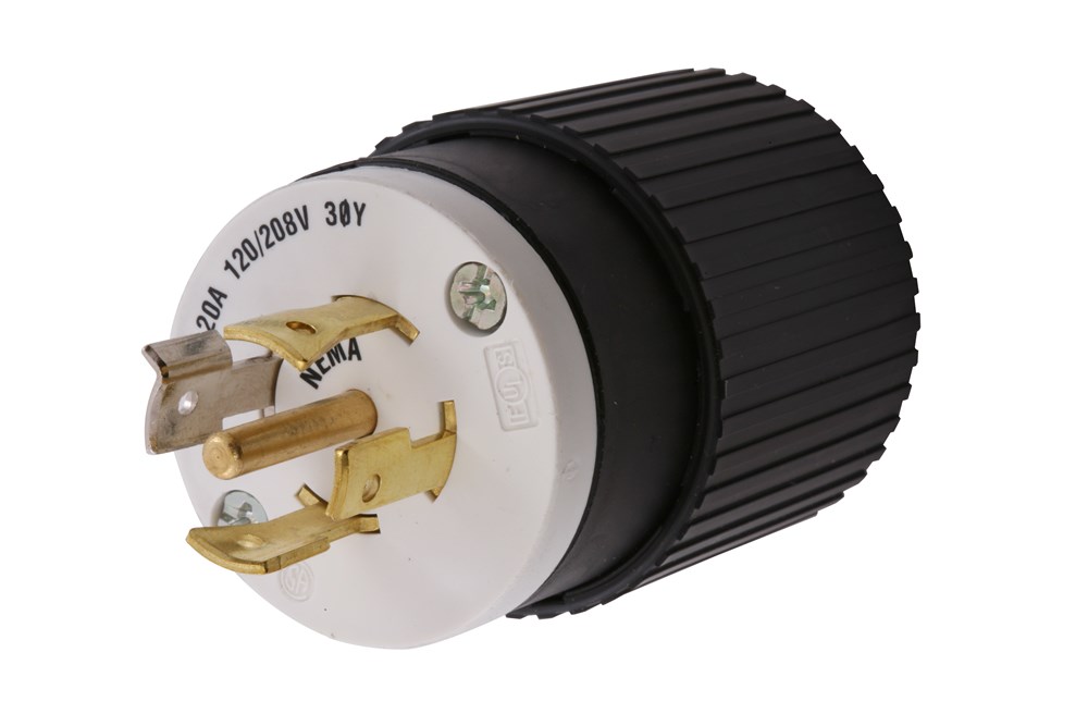 Product image for Hubbell Wiring Devices L2120P 120/208 Volt 20 Amp Locking Plug
