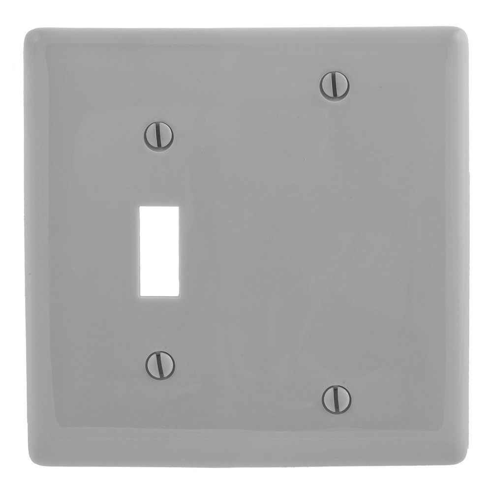 Product image for HPW NP113GY WALLPLATE, 2-G, 1) TOG