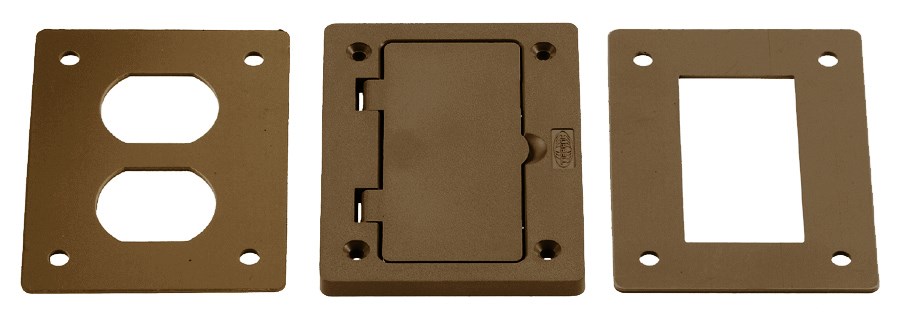Product image for Hubbell PFBR826BRA PLATE, DUP/STYLE, FOR RECT PFB, BR