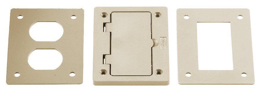 Product image for Hubbell PFBR826IA PLATE, DUP/STYLE, FOR RECT PFB, IV