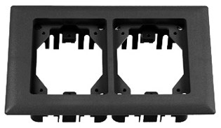Product image for Hubbell PFBRFBL2CARP FLANGE, PLASTIC, 2-G, RECT, BLACK