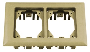 Product image for Hubbell PFBRFI2CARP FLANGE, PLASTIC, 2-G, RECT, IVORY