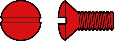 Product image for HWDK RA38RPK100 W-PLATE SCREW, RED