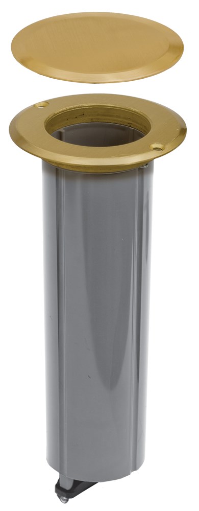 Product image for Hubbell Wiring Devices RF151R Solid Brass Drop-In Wood Floor Box