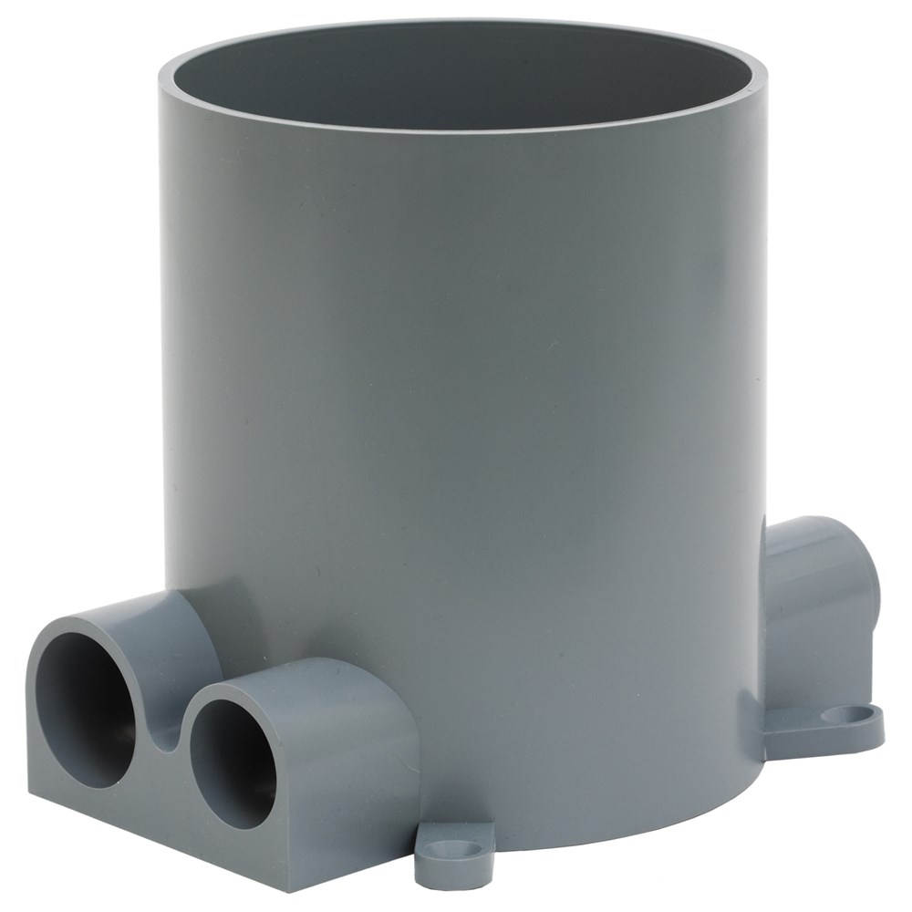 Product image for Hubbell RF400 PVC Round Residential Floor Box w/ Concrete Protective Cover, 3/4" & 1" Hubs