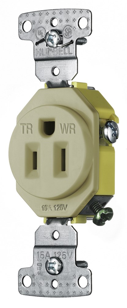 Product image for HWDK RR151IWRTR RESI SGL RCPT, 15A