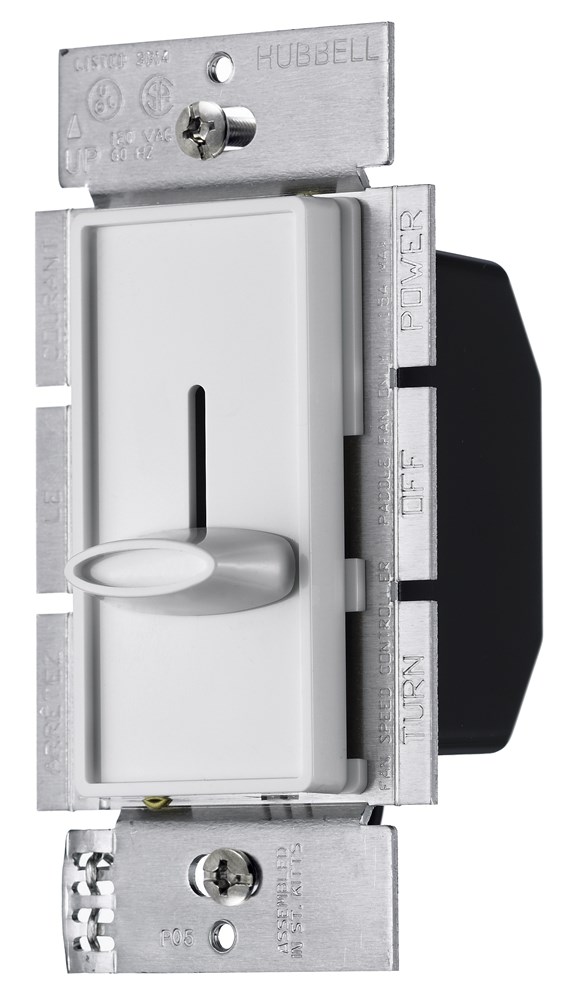 Product image for Hubbell RS600WDIMMER, SP, SLIDER, 600W 120V, WHITE