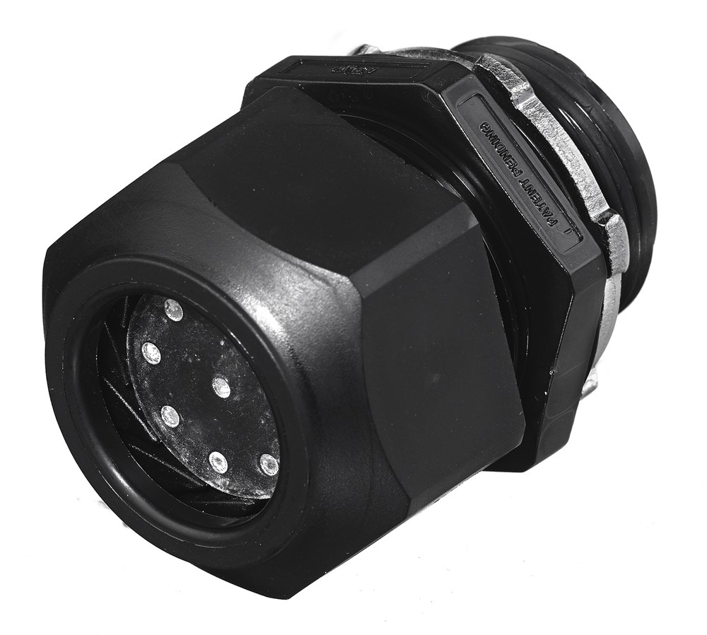 Product image for Hubbell SEC100BSMH91" BK 9 HOLES SKINNED MAST HEAD 5.5MM