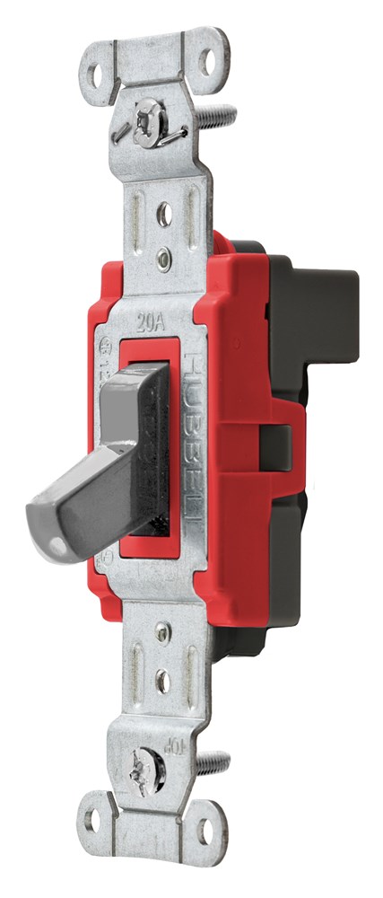 Switches and Lighting Controls, Industrial/Commercial Grade, SNAPConnect Series, Toggle Switches, Single Pole, 20A 120/277V AC, Gray Toggle, North American