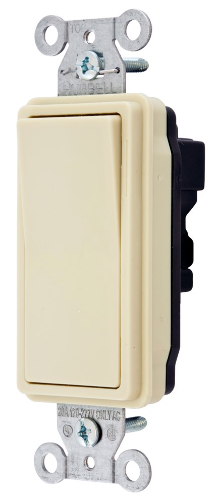 Switches and Lighting Controls, Industrial/Commercial Grade, SNAPConnect Series, Decorator Switches, Single Pole, 20A 120/277V AC, Light Almond, North American