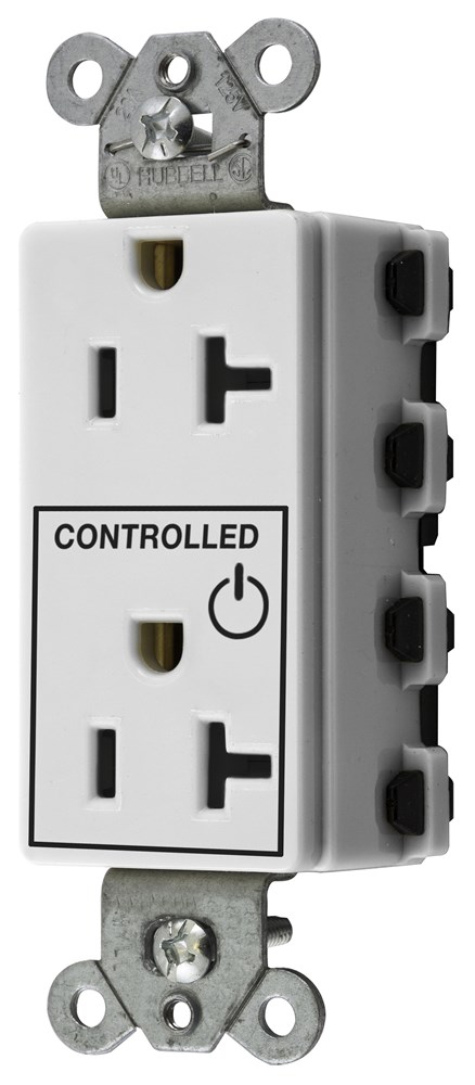 Product image for Hubbell SNAP2162C1W SNAPCONNDECO 1/2 CONTROLLED 20A 125, WH