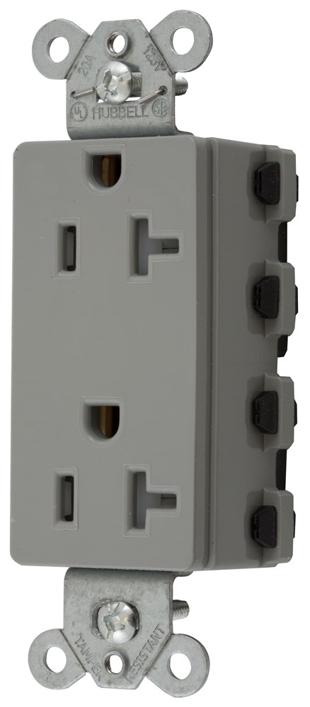 Product image for Hubbell SNAP2162GYTRA SnapConnect® DECO 20A/125V TR GR