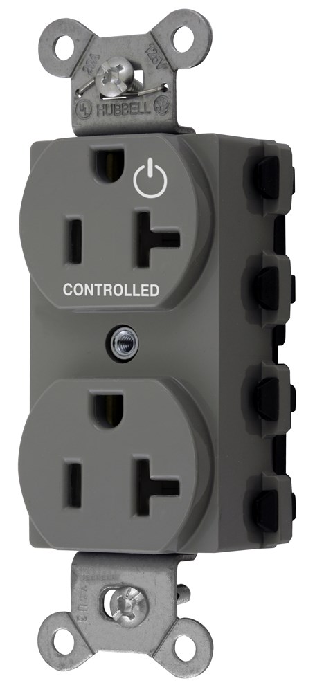 Product image for Hubbell SNAP5362C1GY SnapConnect® 1/2 CONTROLLED 20A 125, GY