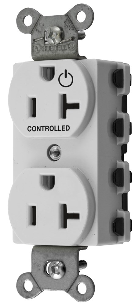 Product image for Hubbell SNAP5362C1W SnapConnect® 1/2 CONTROLLED 20A 125, WH