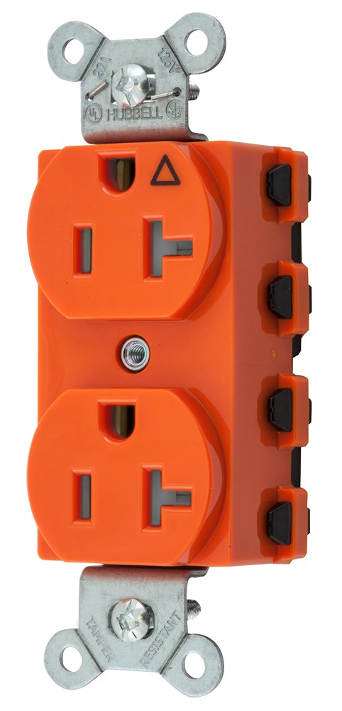 Product image for Hubbell SNAP5362IGTRA S-CONNECT DUP 20A/125V IG TR OR, ST2