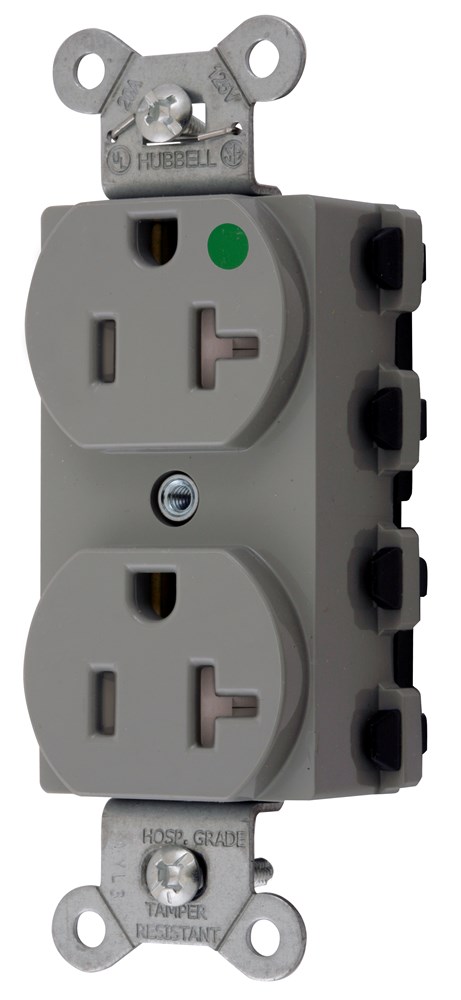 Product image for Hubbell SNAP8300GYTRA S-CONNECT DUP HG 20A/125V TR GY