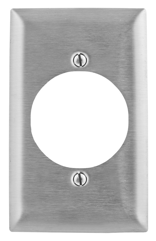 Product image for Hubbell SS723L WALL PLATE, 1-G, 2.15", 430SS