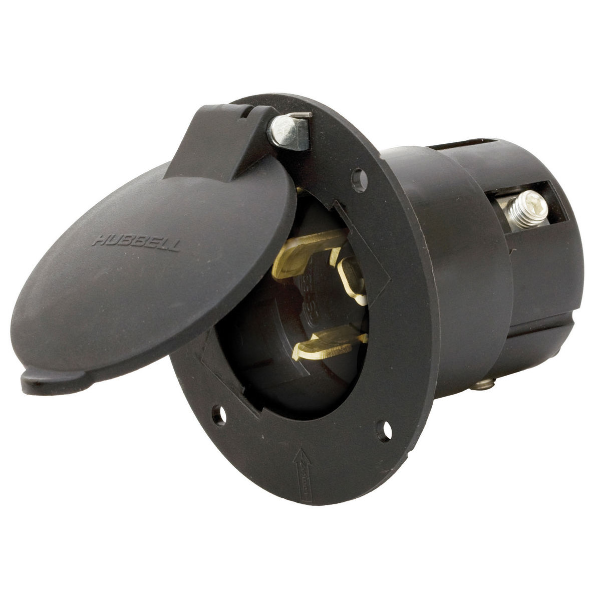 Product image for Hubbell CS6375LC Locking COV INLT, 50A 125/250V, 3P4W, LC