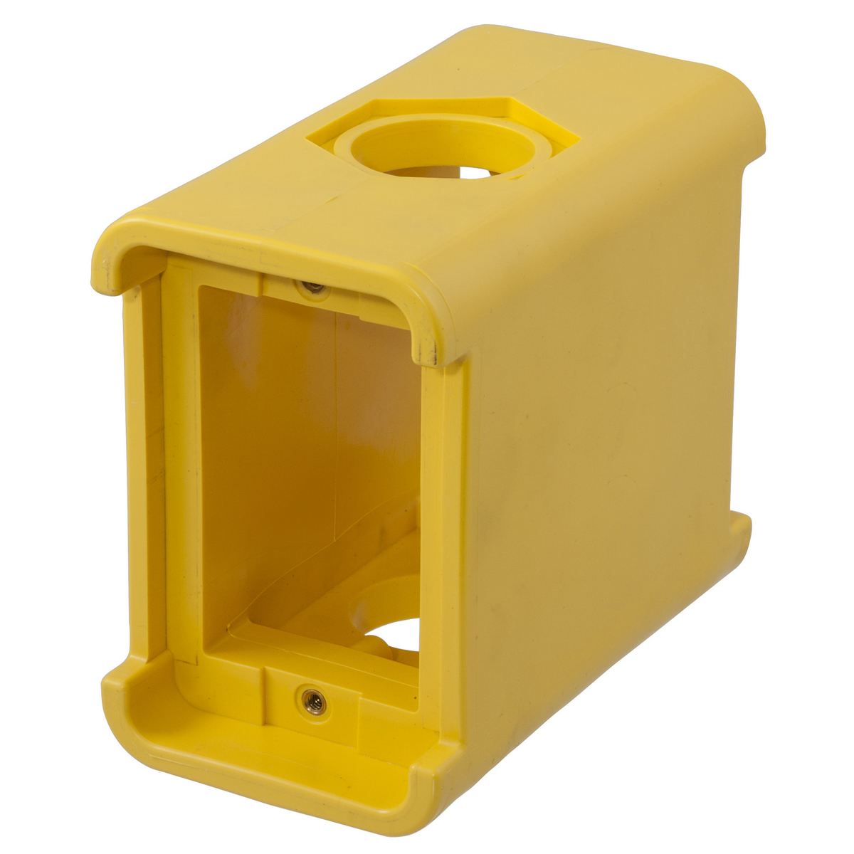 Product image for Hubbell HBL3080F PORTABLE OUTLET BOX BLANK, FEED THRU, YL