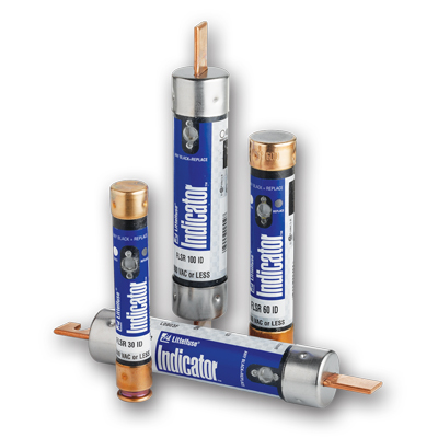 Littelfuse FLSR_ID Indicator™ fuses provide visual blown fuse indication at a glance. The patented state-of-the-art solid state design provides maximum reliability and superior performance characteristics in a true dual-element design. The use of Indicator fuses reduces down-time, nuisance opening, increases safety, and can save thousands of dollars in lost production time.