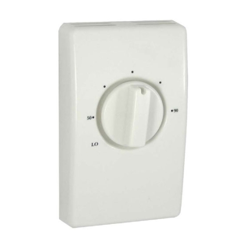 Thermostat, Double Pole, Temperature Rating- 50 - 90 DEG F, White