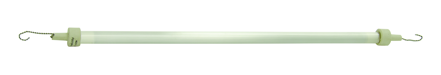 Quartz Tube, Fostoria, Size- 5/8 IN, 240 V, Frequency Rating- 50/60 HZ, 1425 WTT, Style- Coiled Element with Porcelain End Caps and Pigtailed Termination, Insert Length- 27-5/16 IN, Housing Quartz. For Use With CH-6424-1C Portable Quarts Infrared Heater
