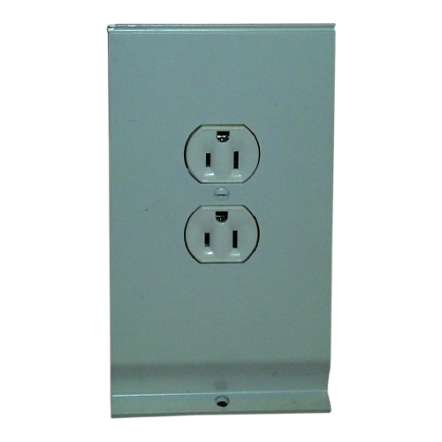 Receptacle Section Mounted in 6 IN Blank, Ivory, 120 VAC, 15 AMP. For Use With 2900C Series Electric Baseboard - Heavy Duty Commercial Convection Heater