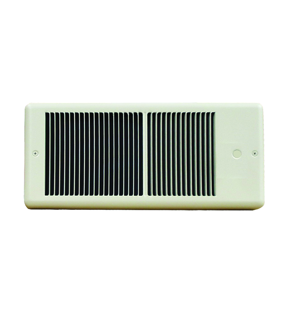 1 KW 120V Low Profile Fan Forced Wall Heater, No Stat, White with box