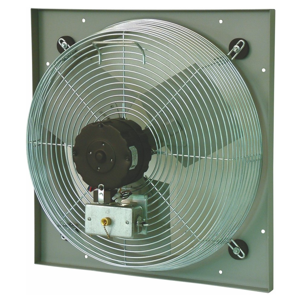 18 IN Direct Drive Venturi Exhaust Fan, Flow Rate- 1850/2100/2300 CFM, 120 V, 1 PH, 2.2 AMP, Fan Speed- 1370/1550/1660 RPM, Wall Mounting, AC Motor, Steel (Guard) Housing Material, Aluminum Blade